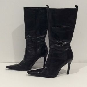 Steven high heeled leather boot